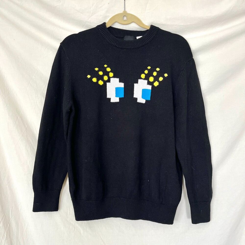 H&M x Pac-Man Collaboration Black Knit Sweater S